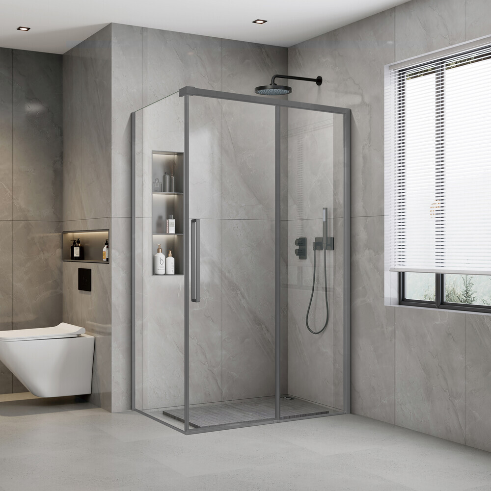 Soft Close NEW Gun Metal Light