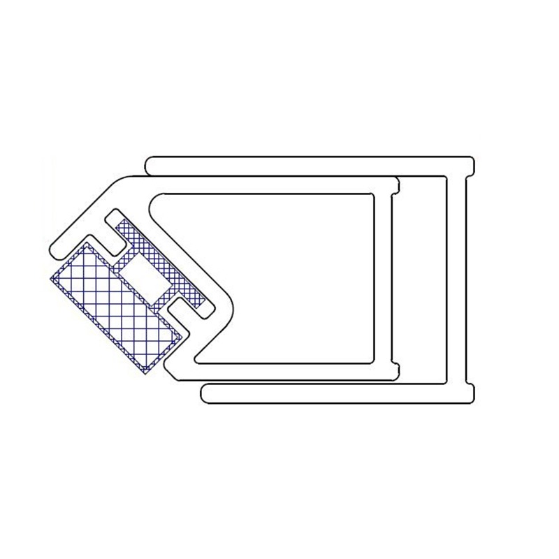 Sluitprofiel Linea 200 cm incl. magneetstrip