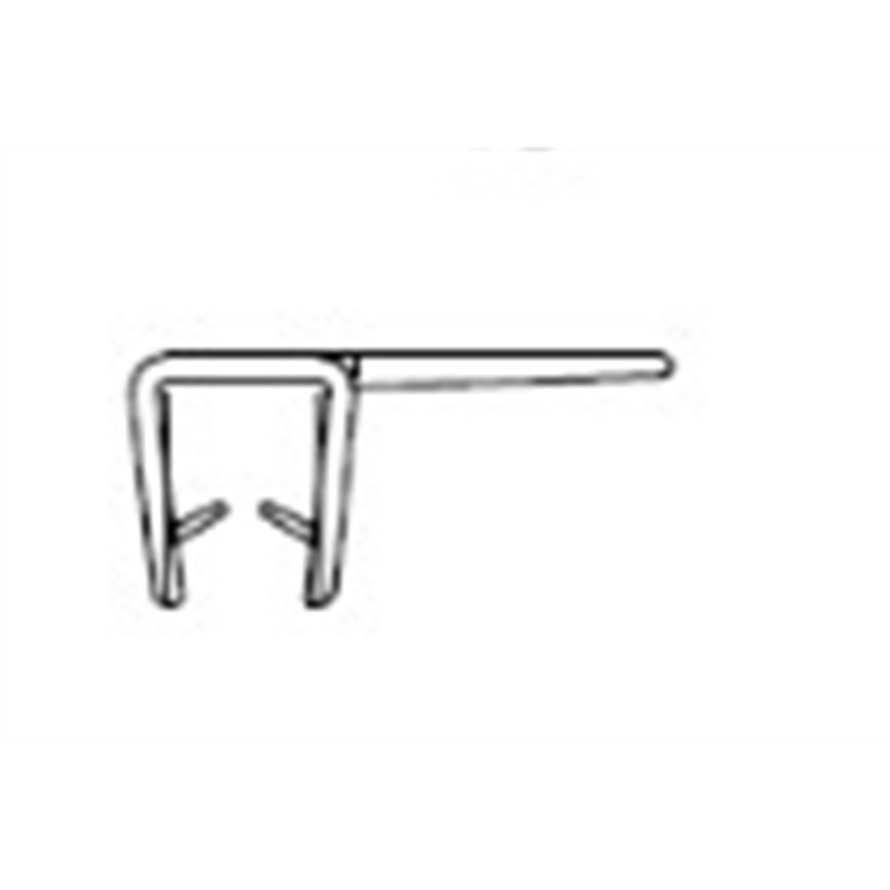 Plastic afdichtstrip 8*2050 mm, F-vorm