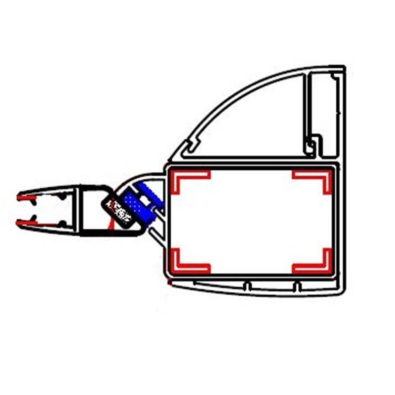 Wandprofiel Pasa Giro 200 cm incl. magneetlijsten