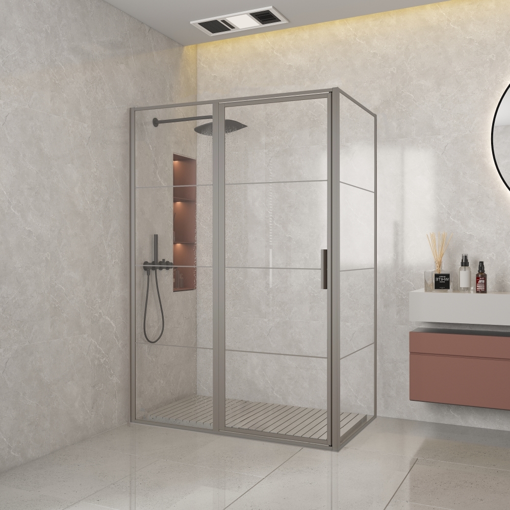 GML Edition front draaideur FFF 80*200 cm GUN METAL LIGHT