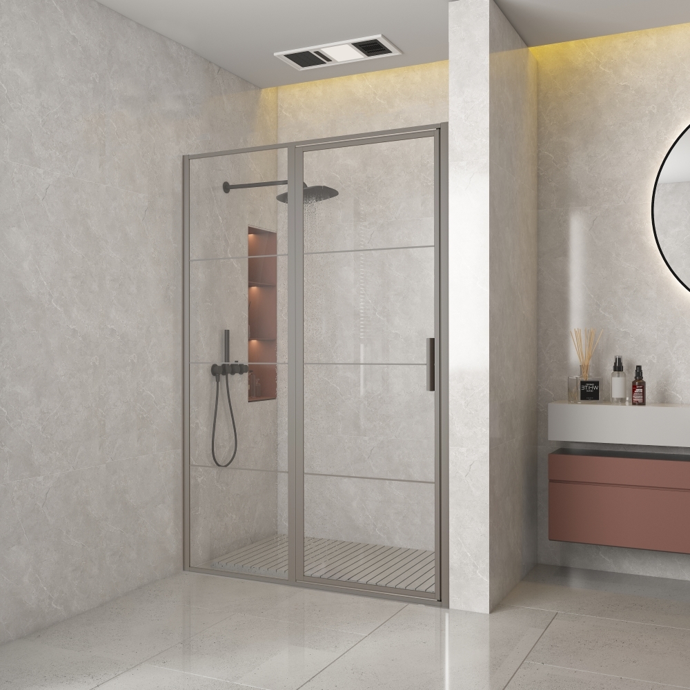 Gun Metal Light Linea nisoplossing FFF 120*200 cm