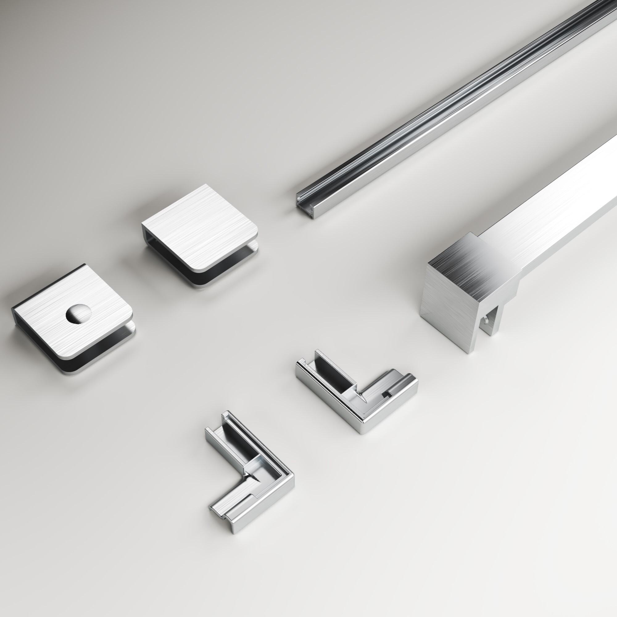 Montageset Lago Entrada zijwand Chrome