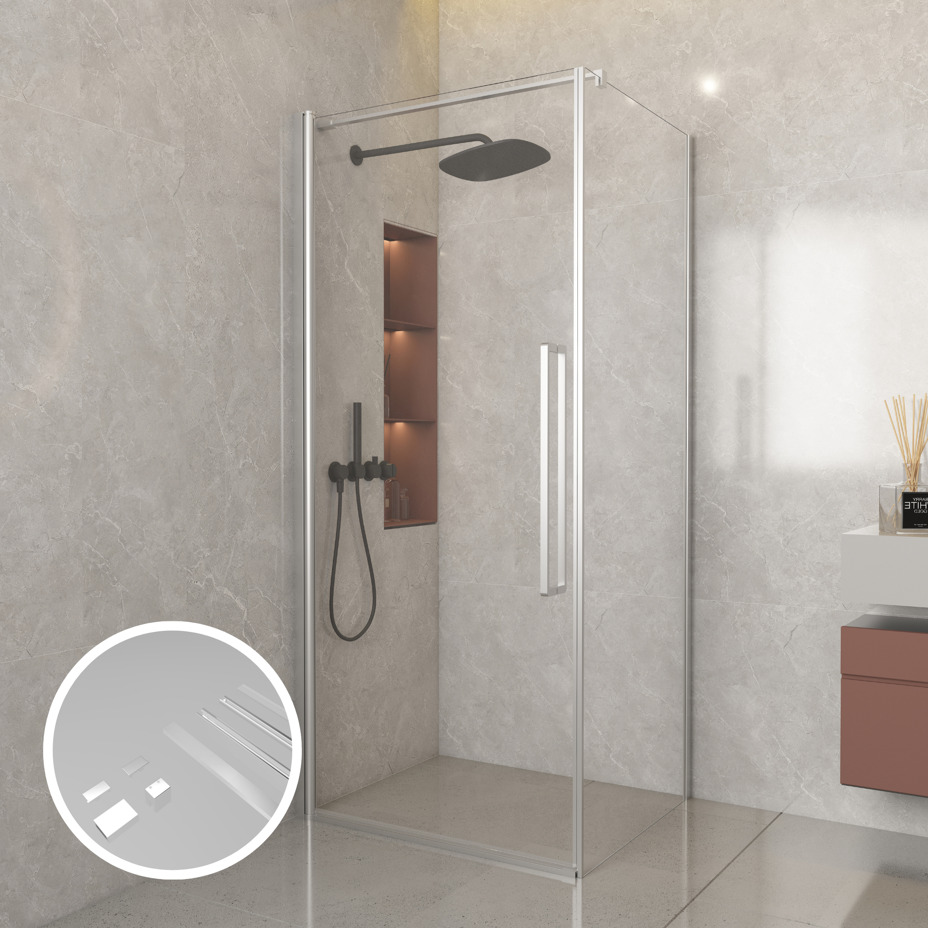 Montageset Pasa Giro de Luxe zijwand Chrome