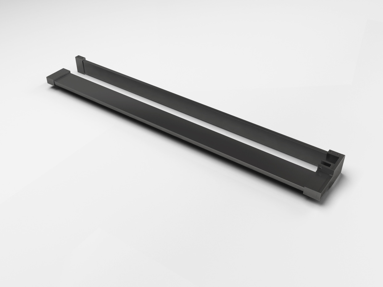 Towel Holder Gun Metal Light 140 cm NEW