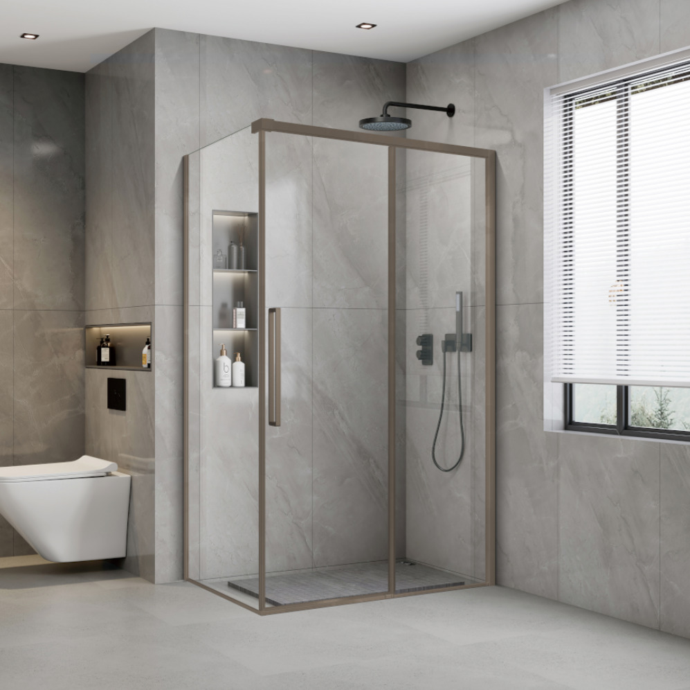 Soft Close Linea Cuadra Front+ Nis 100*200 cm Tuscany Bronze